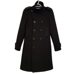 Aritzia Community black wool pea coat